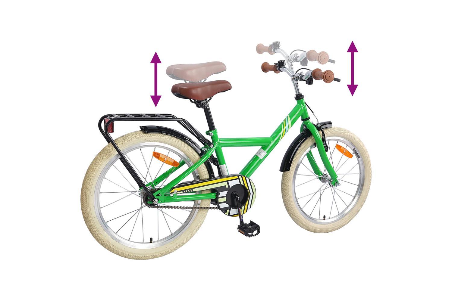 Vidaxl Kids Bike 24'' For 8-12 Years Old Green-7