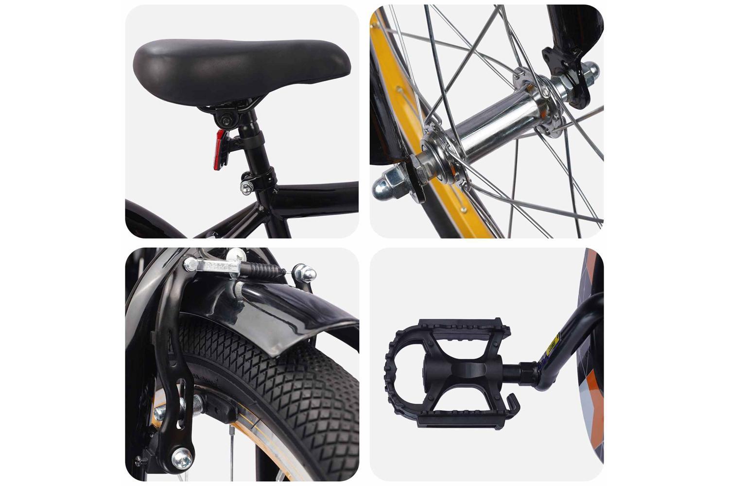 Vidaxl Kids Bike 20'' For 6-11 Years Old Black-4