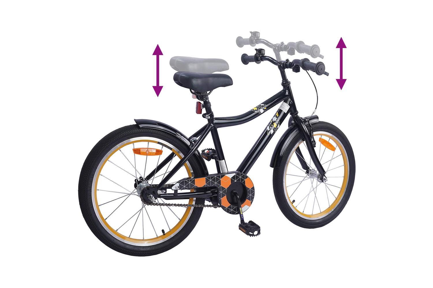 Vidaxl Kids Bike 20'' For 6-11 Years Old Black-7