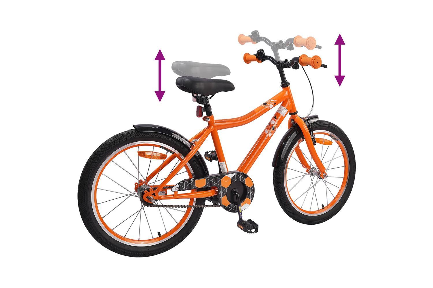 Vidaxl Kids Bike 20'' For 6-11 Years Old Orange-7