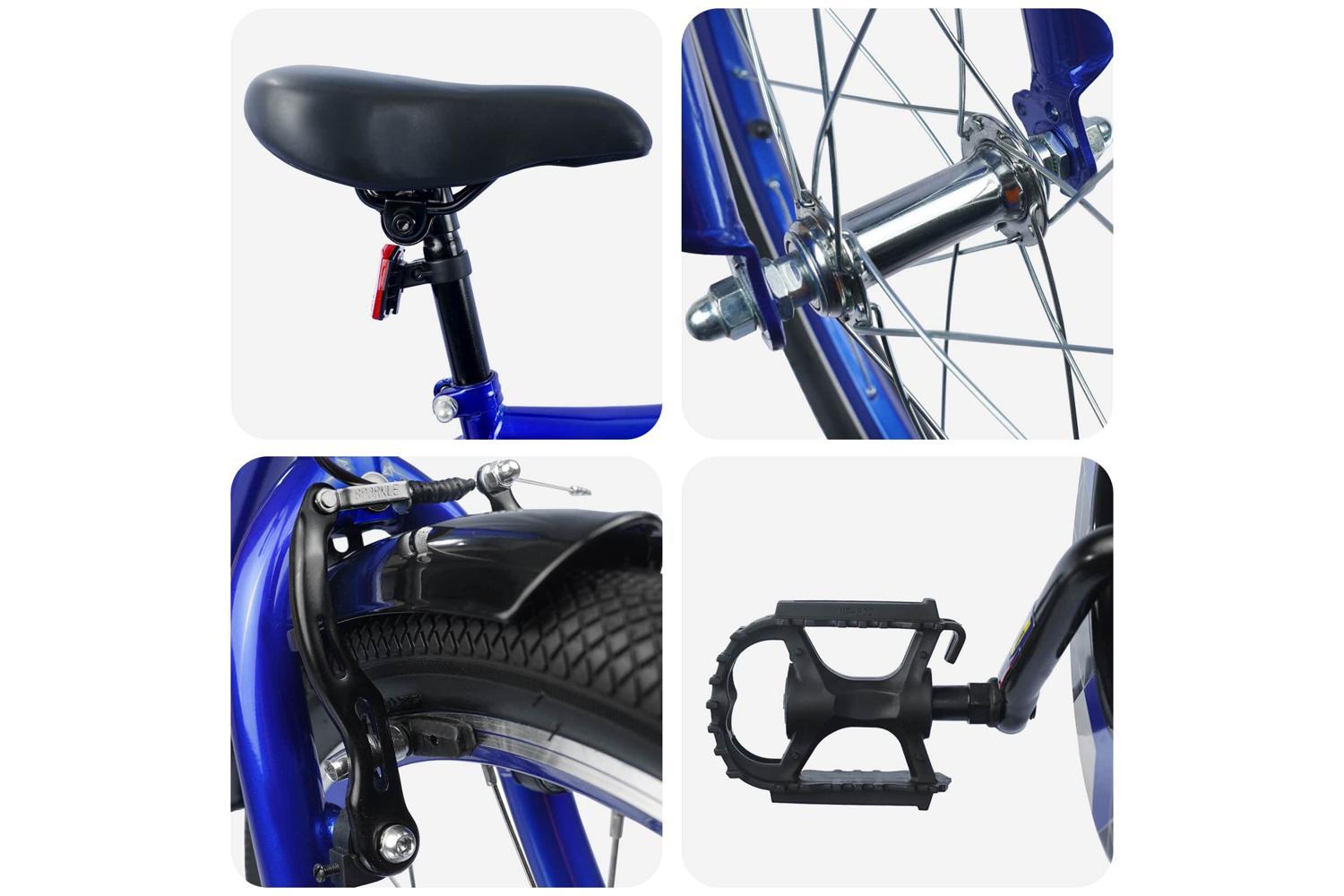 Vidaxl Kids Bike 20'' For 6-11 Years Old Dark Blue-4