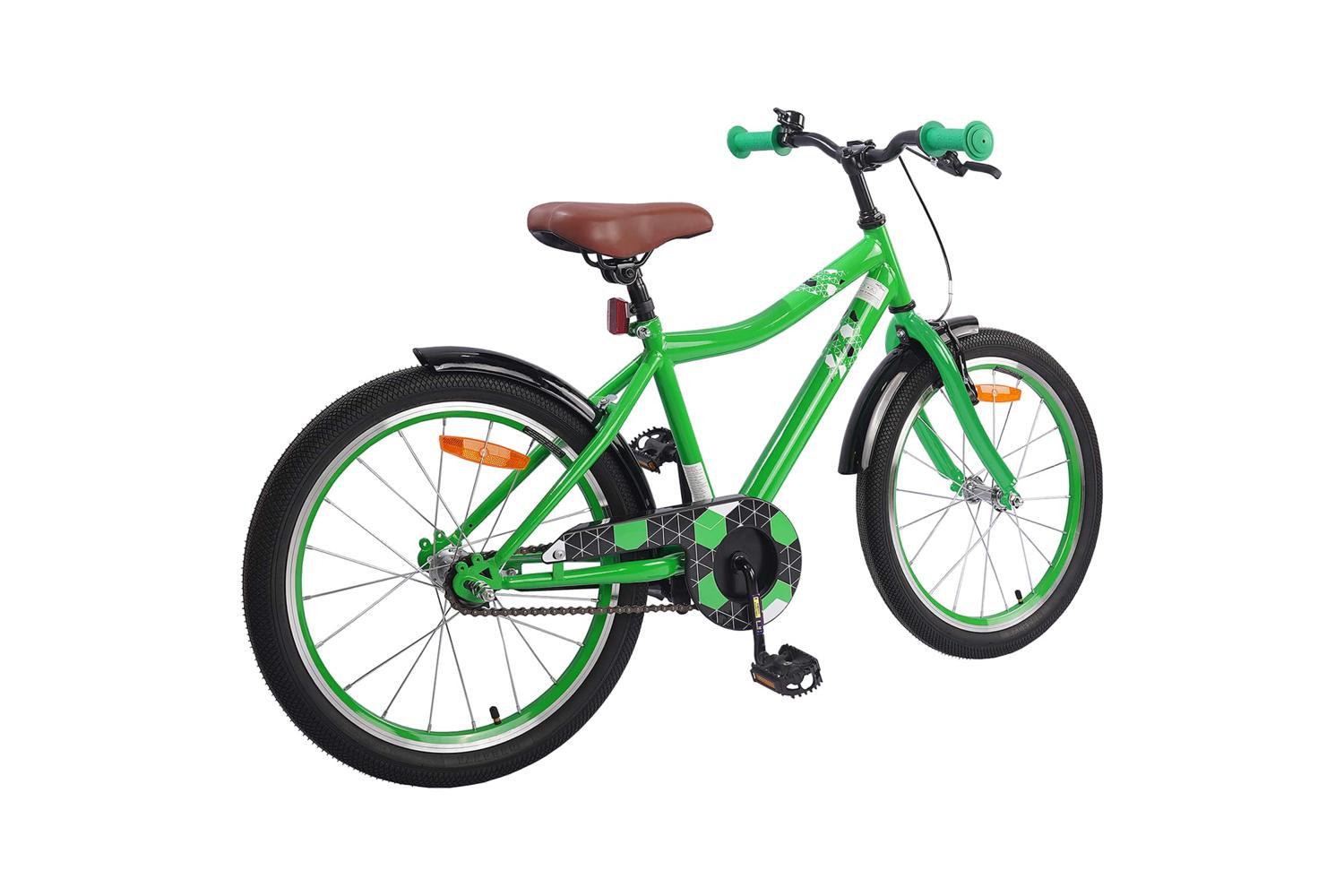 Vidaxl Kids Bike 20'' For 6-11 Years Old Green-3