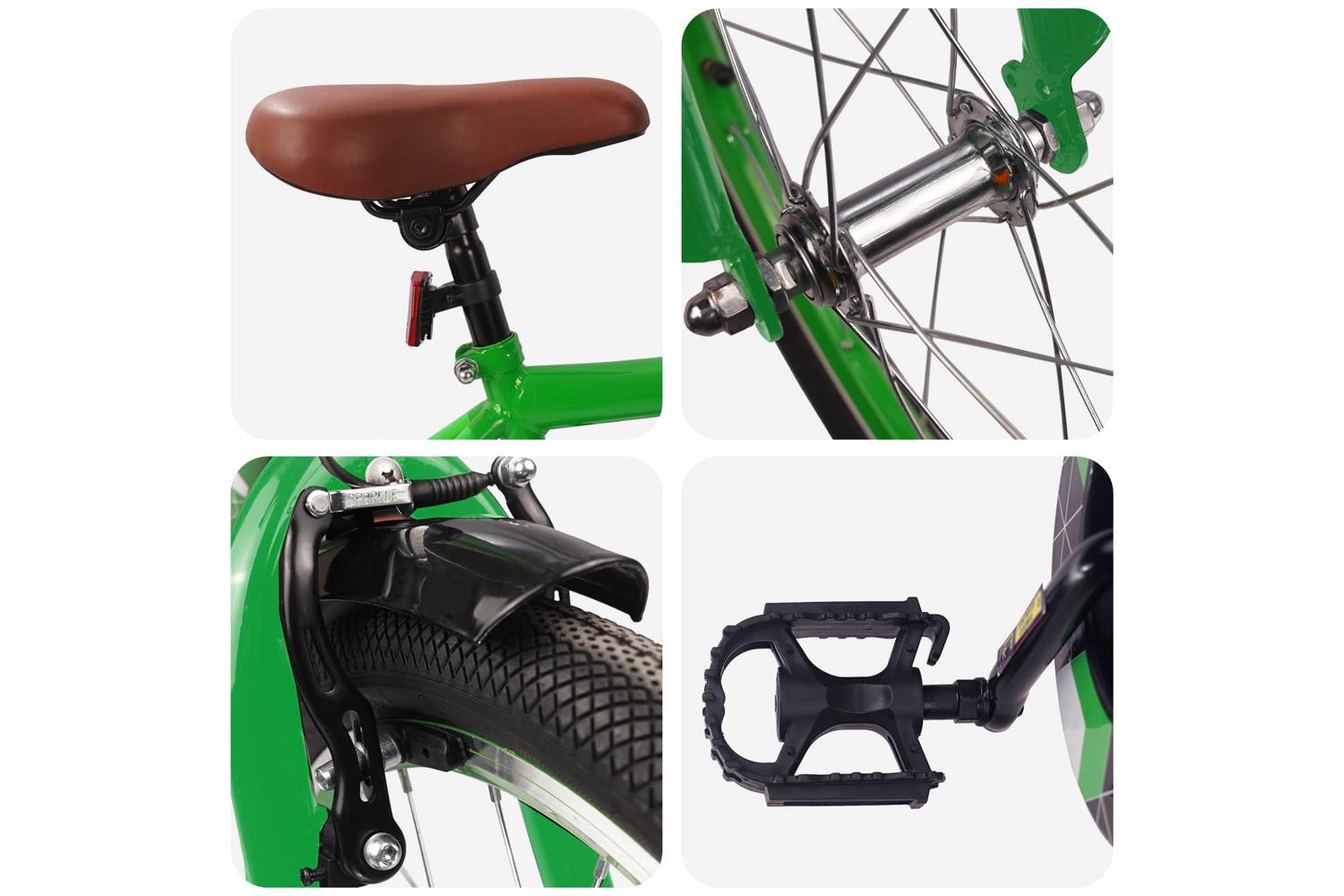 Vidaxl Kids Bike 20'' For 6-11 Years Old Green-4