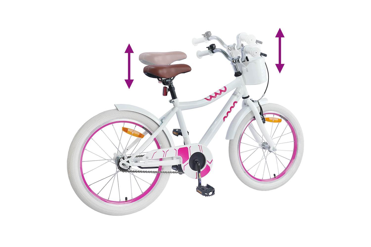 Vidaxl Kids Bike 20'' For 6-11 Years Old White-7