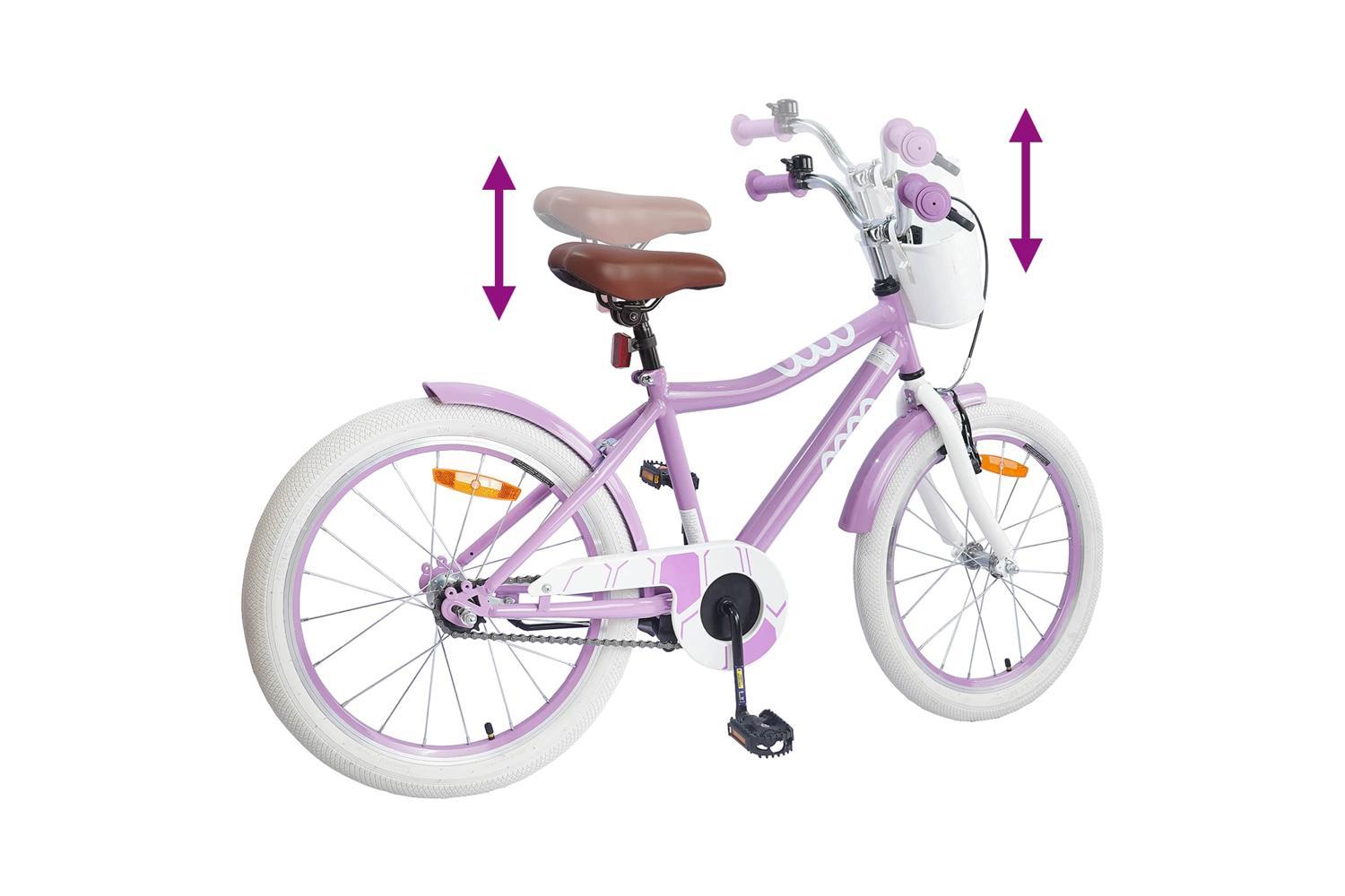 Vidaxl Kids Bike 20'' For 6-11 Years Old Purple-7