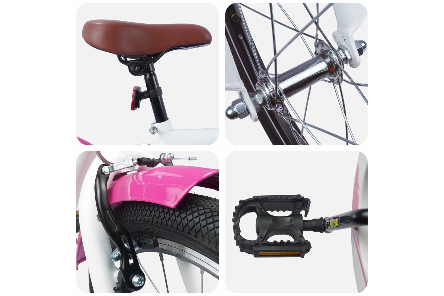Vidaxl Kids Bike 24'' For 8-12 Years Old Pink-4