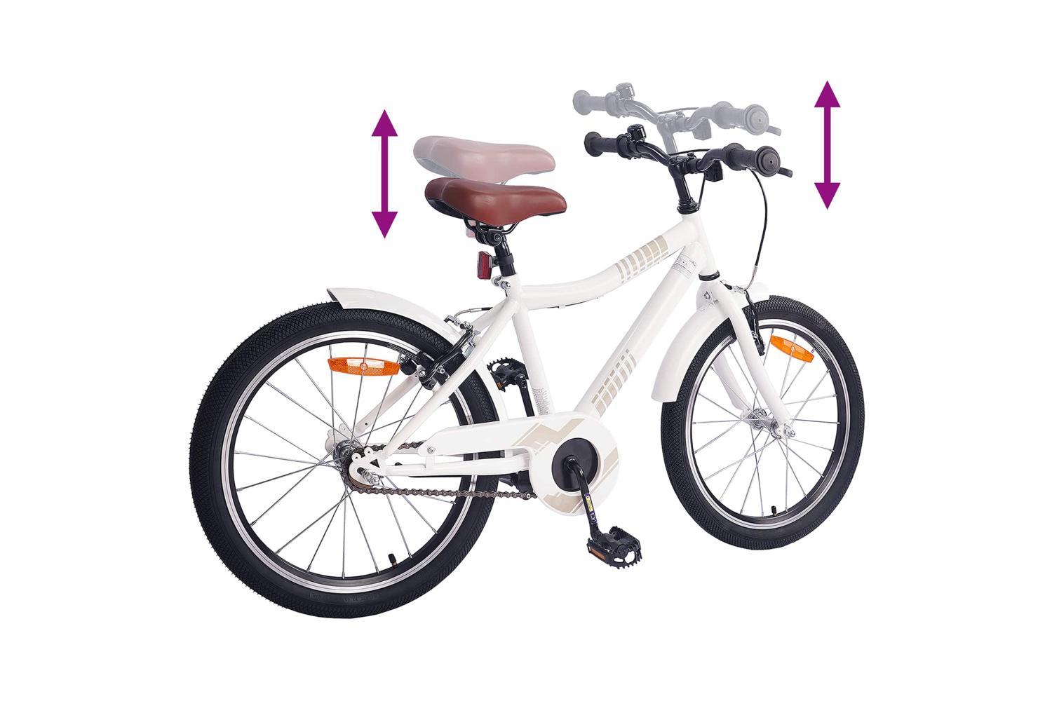 Vidaxl Kids Bike 24'' For 8-12 Years Old White-7