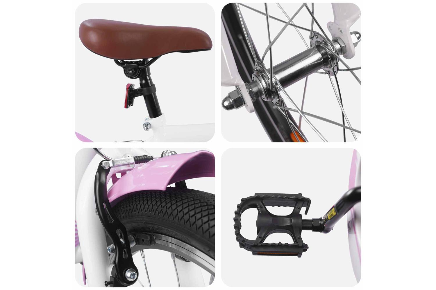Vidaxl Kids Bike 20'' For 6-11 Years Old Light Pink-4