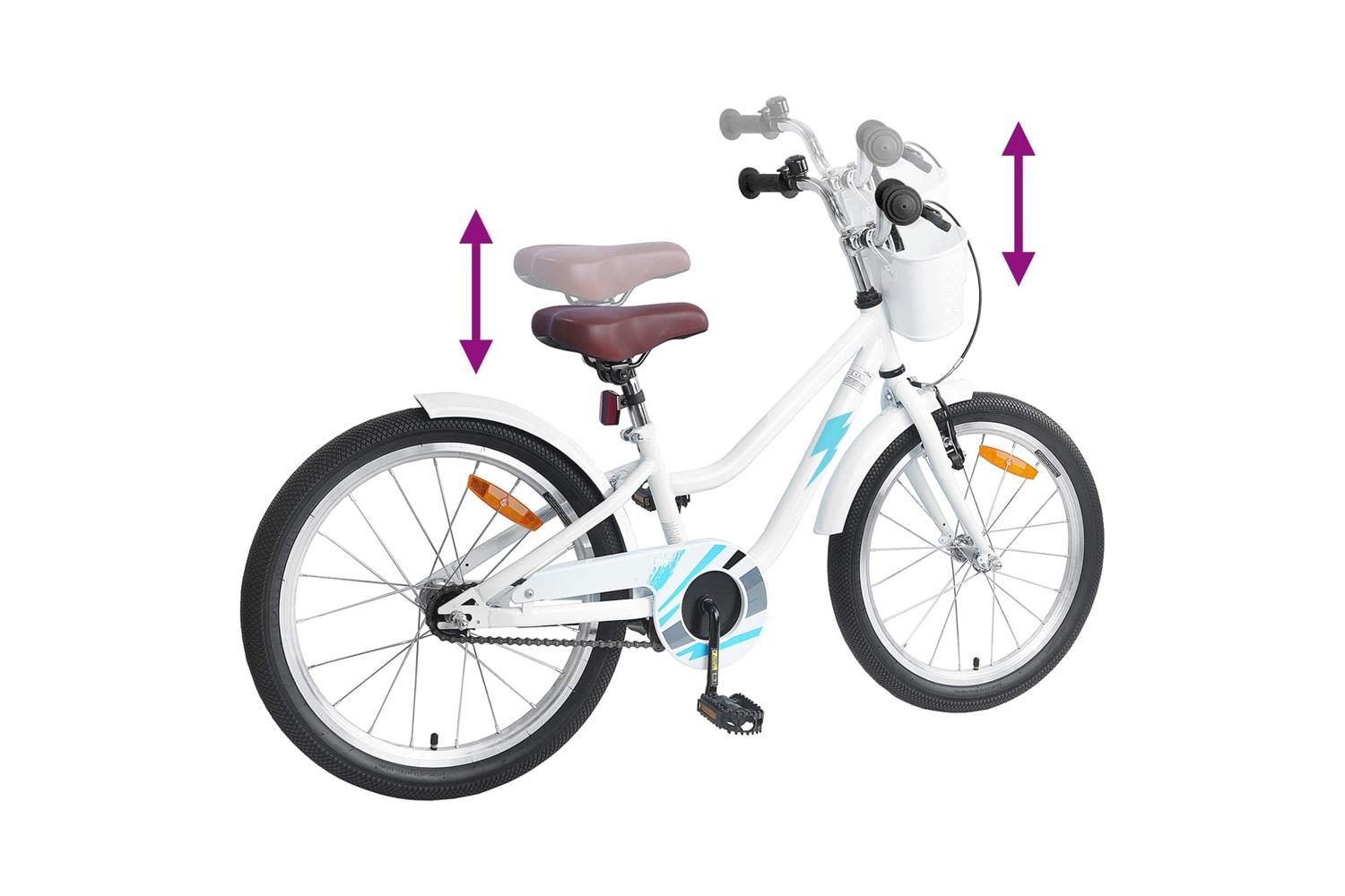 Vidaxl Kids Bike 20'' For 6-11 Years Old White-7