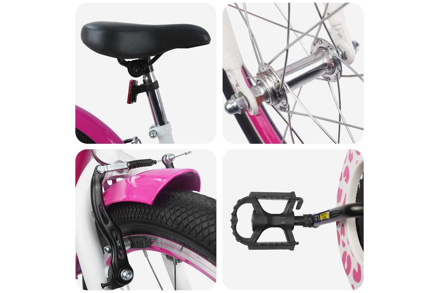 Vidaxl Kids Bike 20'' For 6-11 Years Old Dark Pink-4