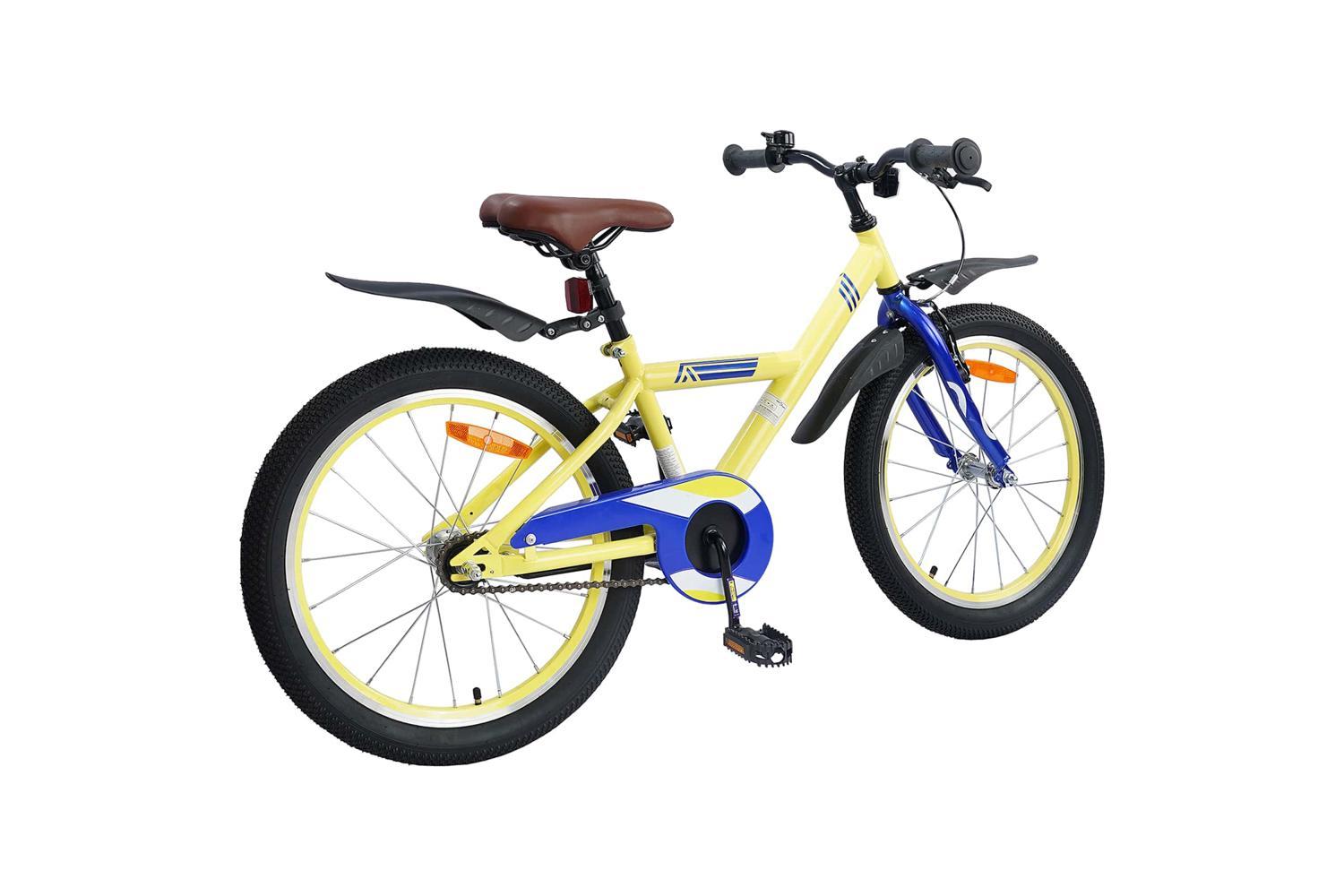 Vidaxl Kids Bike 20'' For 6-11 Years Old Yellow-3