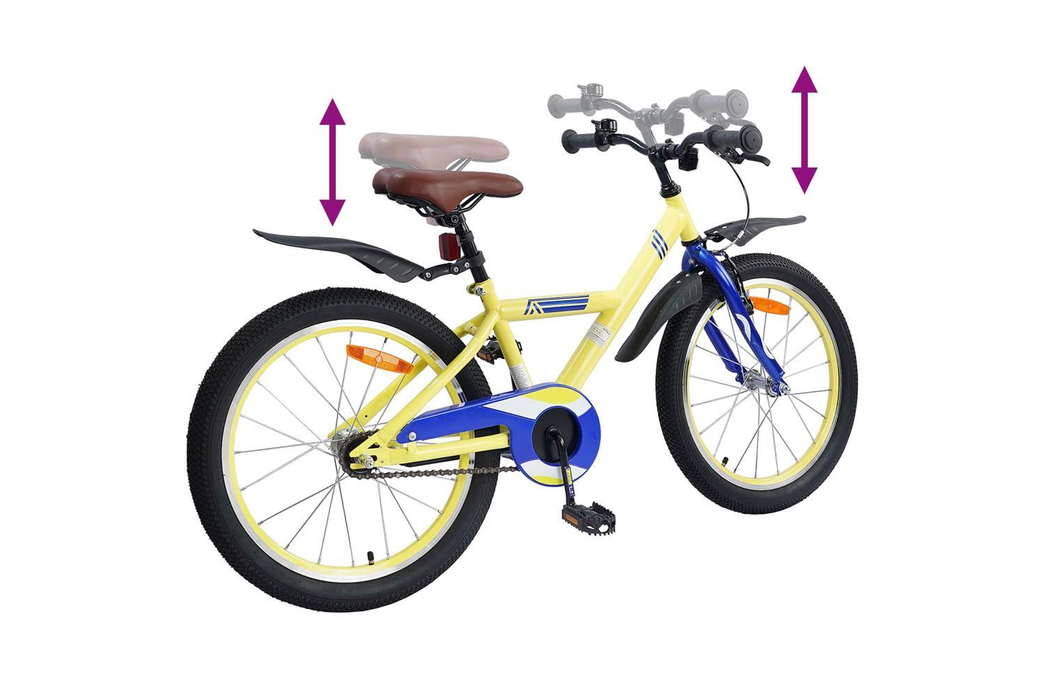 Vidaxl Kids Bike 20'' For 6-11 Years Old Yellow-7