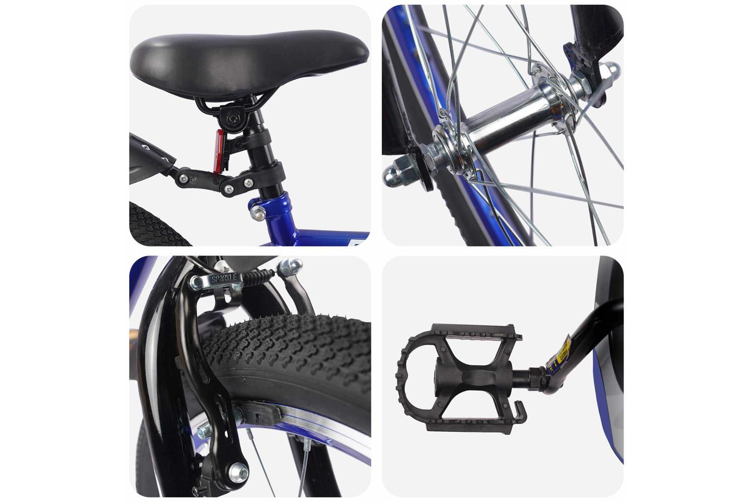 Vidaxl Kids Bike 20'' For 6-11 Years Old Dark Blue-4