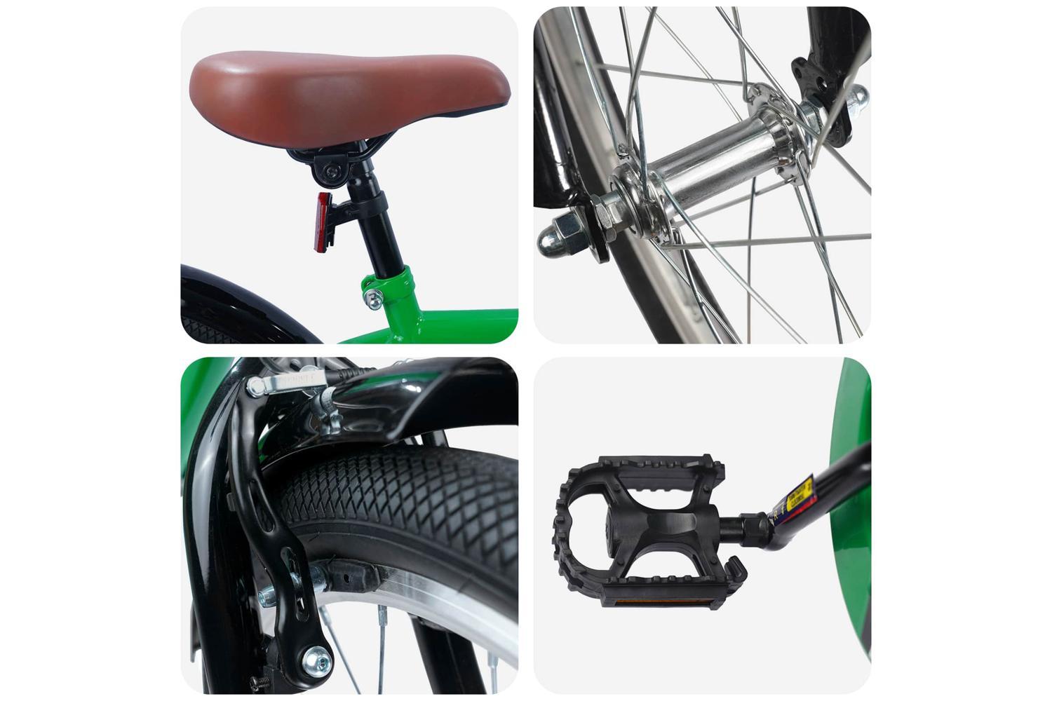 Vidaxl Kids Bike 20'' For 6-11 Years Old Green-4