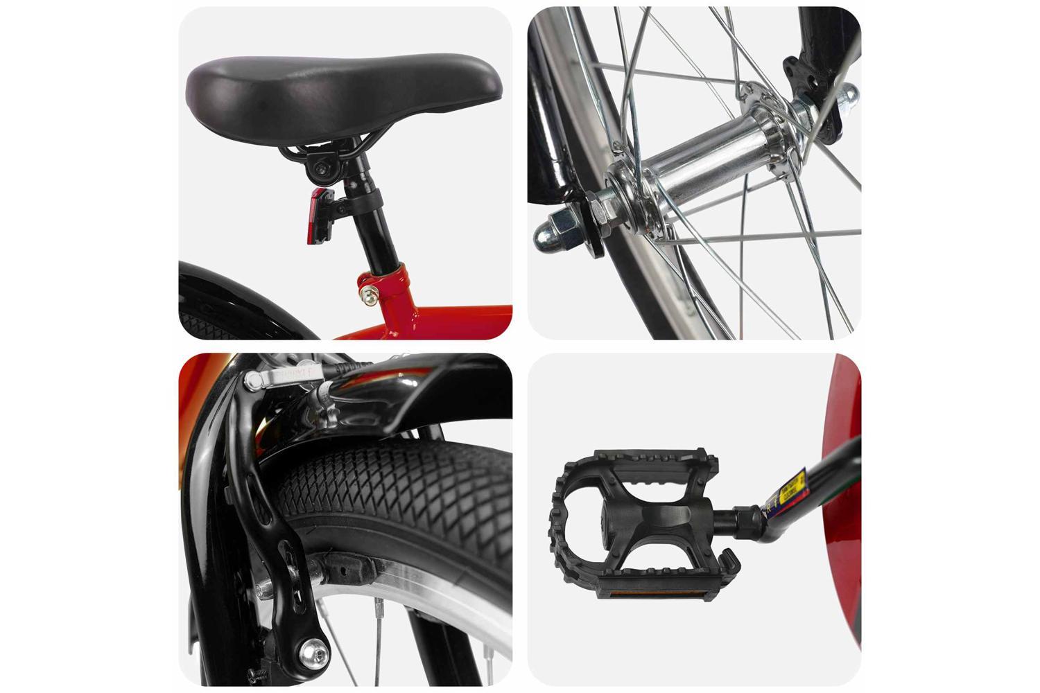 Vidaxl Kids Bike 20'' For 6-11 Years Old Red-4