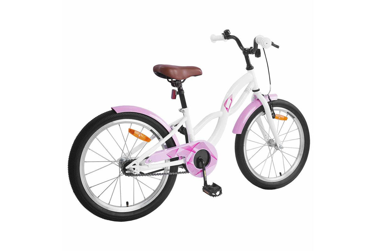 Vidaxl Kids Bike 20'' For 6-11 Years Old White-3