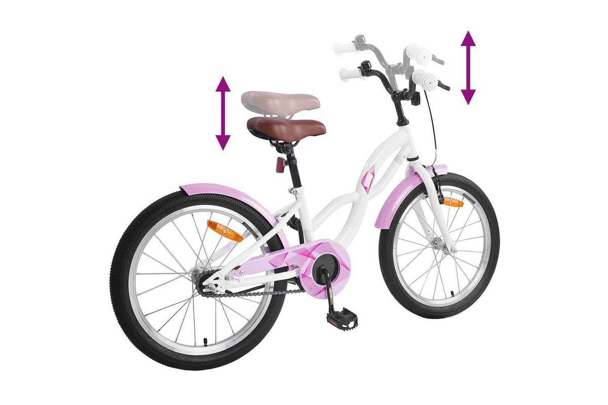 Vidaxl Kids Bike 20'' For 6-11 Years Old White-7