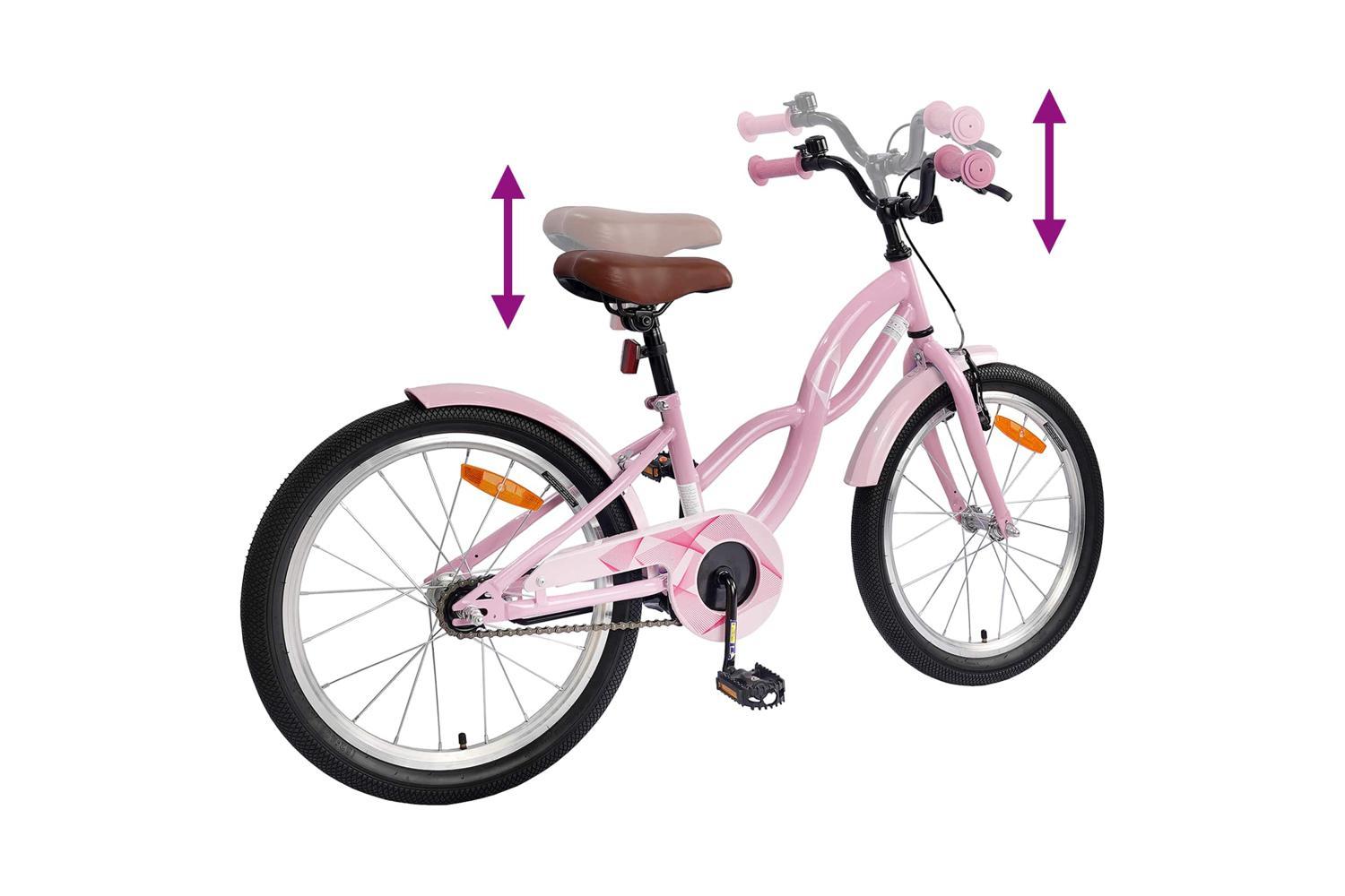Vidaxl Kids Bike 20'' For 6-11 Years Old Light Pink-7