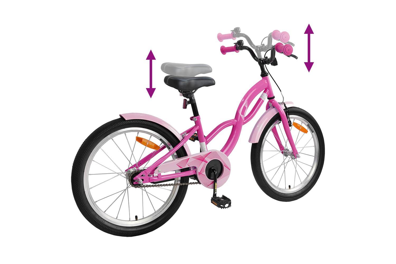 Vidaxl Kids Bike 20'' For 6-11 Years Old Dark Pink-7