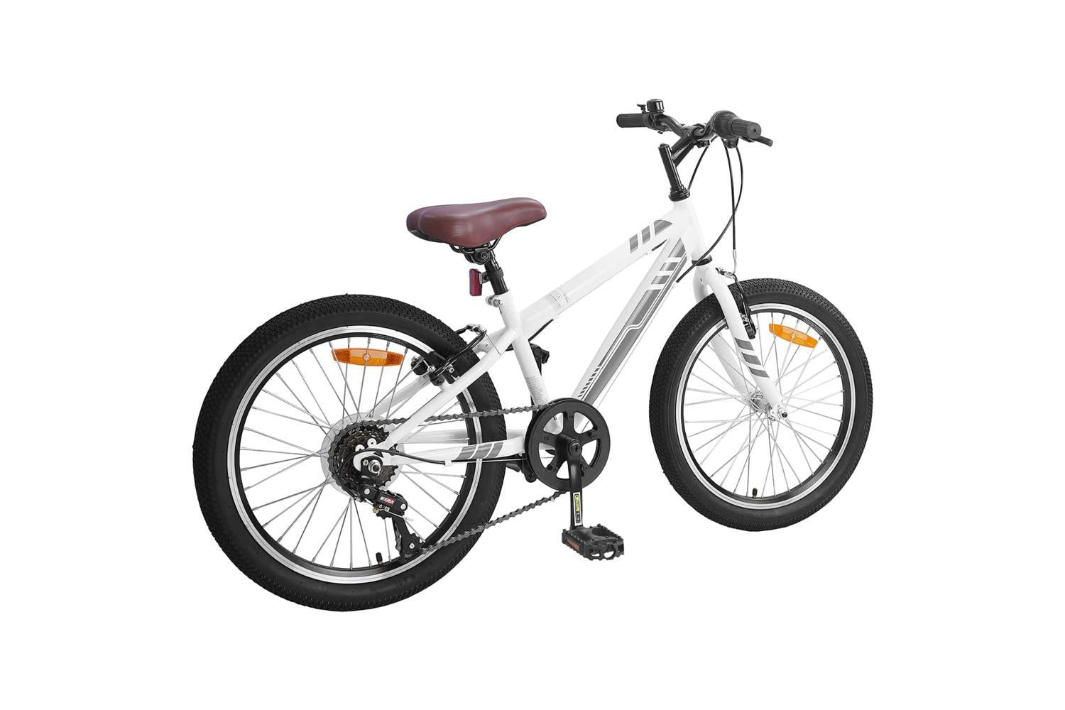 Vidaxl Mountain Bike 24'' 6-speed For 8-12 Years Old White-3