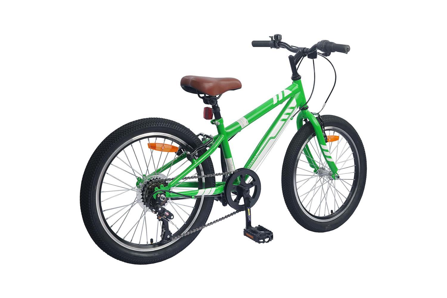 Vidaxl Mountain Bike 24'' 6-speed For 8-12 Years Old Green-3