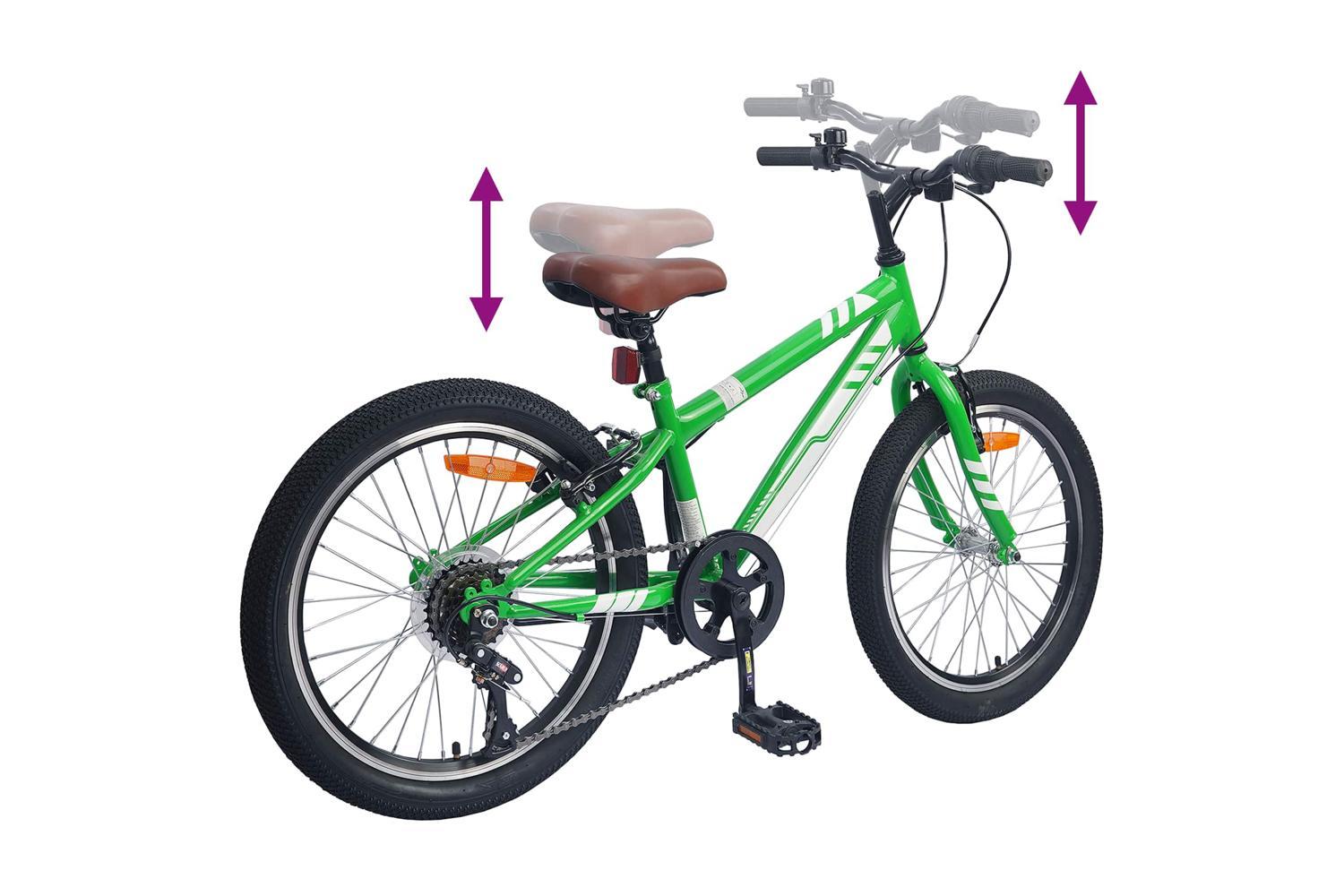 Vidaxl Mountain Bike 24'' 6-speed For 8-12 Years Old Green-7