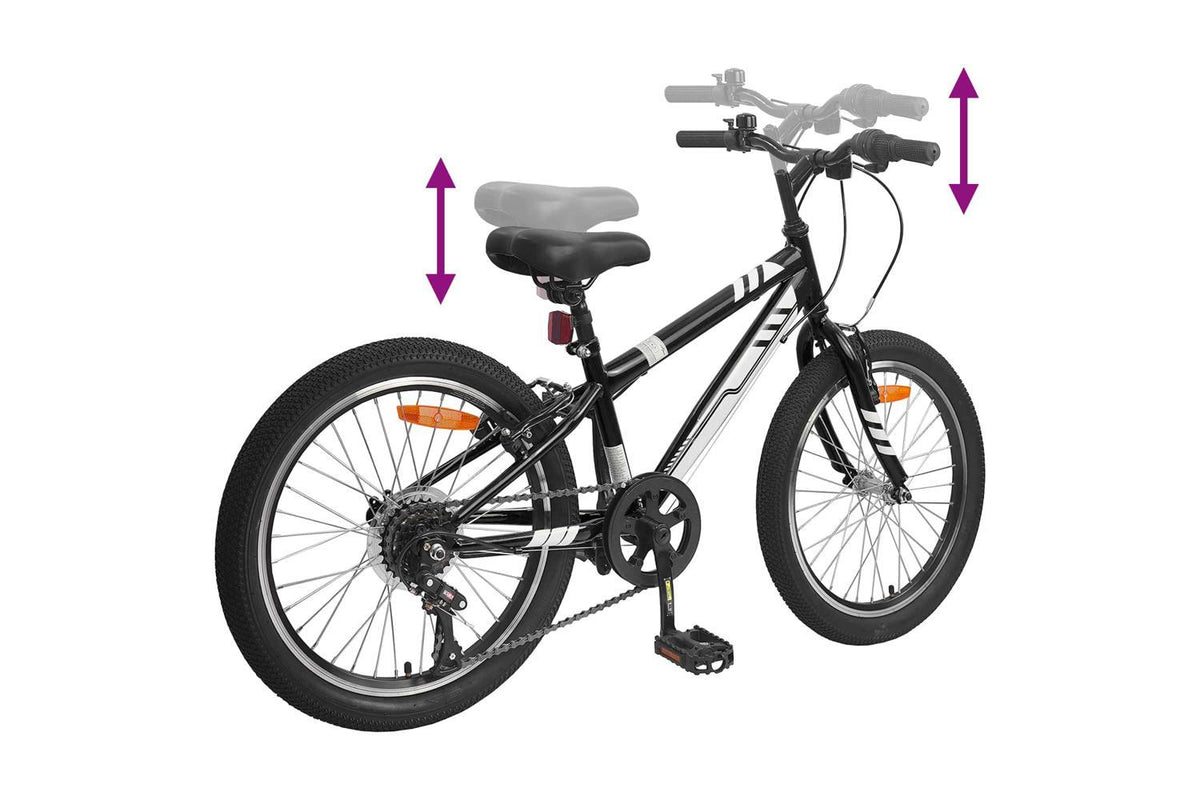 Vidaxl Mountain Bike 20'' 6-speed For 5-8 Years Old Black-7