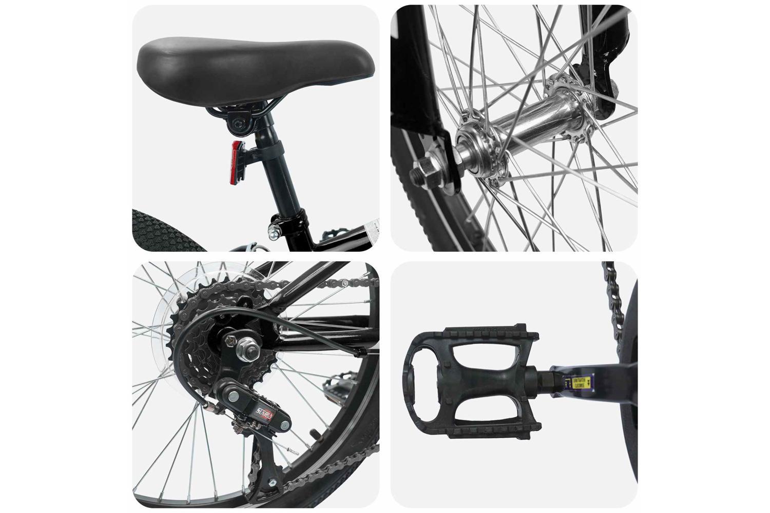 Vidaxl Mountain Bike 24'' 6-speed For 8-12 Years Old Black-4
