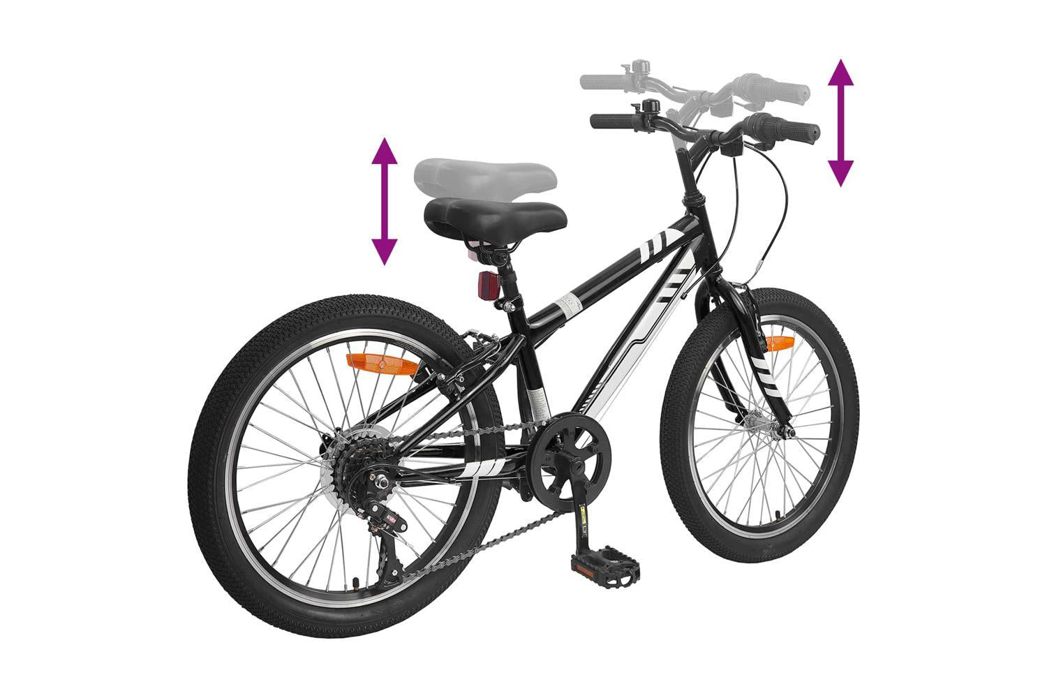 Vidaxl Mountain Bike 24'' 6-speed For 8-12 Years Old Black-7