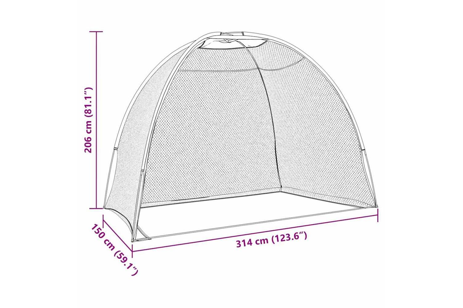 Vidaxl Golf Training Aid Black 314 X 150 X 206 Cm Polyester-10
