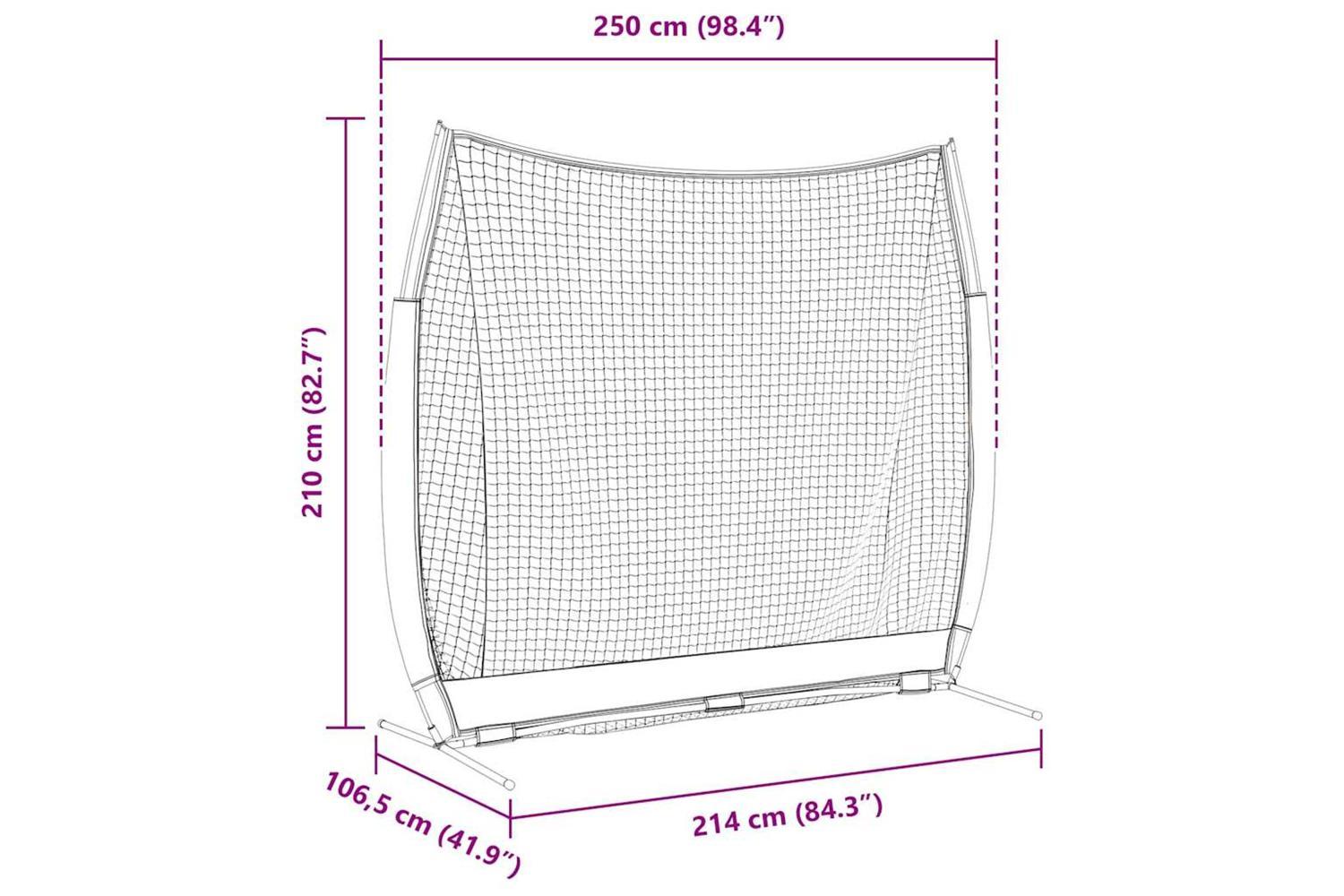 Vidaxl Golf Training Aid Black 250 X 106.5 X 210 Cm Polyester-10