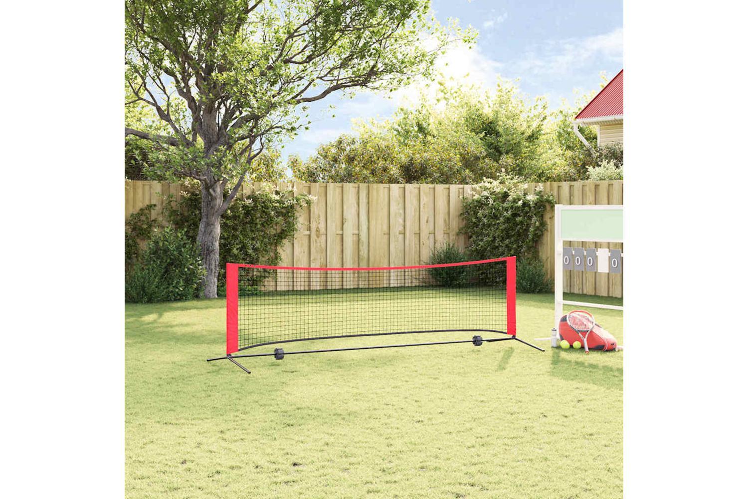 Vidaxl Tennis Net Folding Black And Red 301 X 90.5 X 87 Cm Polyester-3