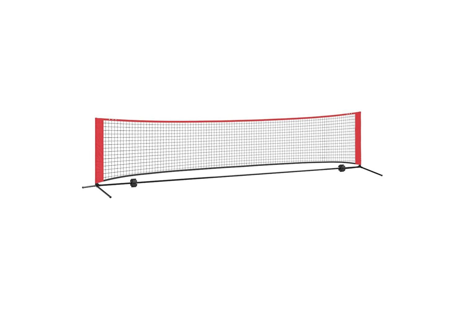 Vidaxl Tennis Net Folding Black And Red 396 X 92 X 87 Cm Polyester-2