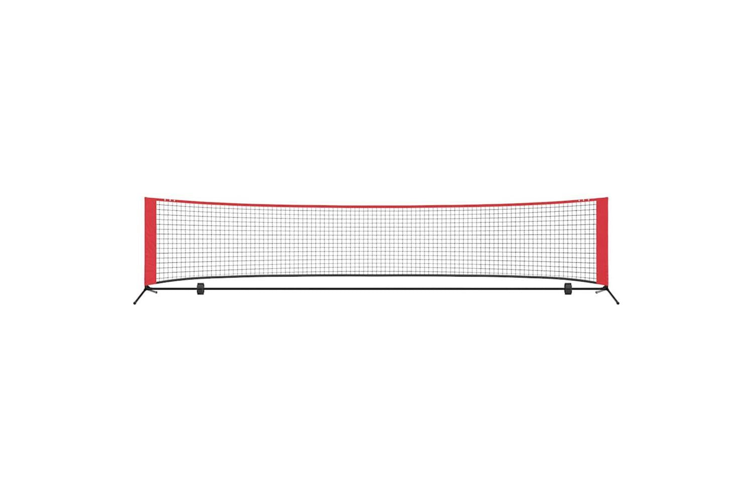 Vidaxl Tennis Net Folding Black And Red 396 X 92 X 87 Cm Polyester-4