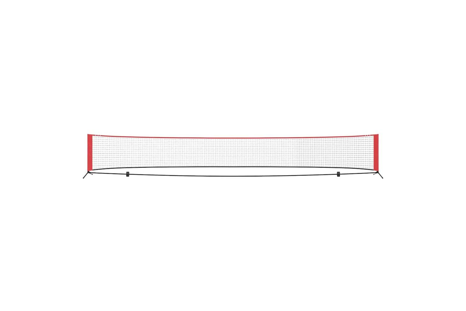 Vidaxl Tennis Net Folding Black And Red 595 X 90.5 X 87 Cm Polyester-4
