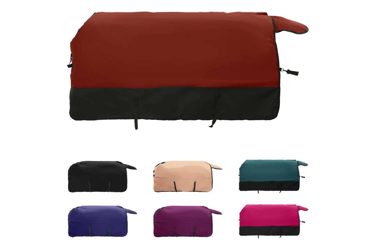 Vidaxl Horse Blanket Bordeaux And Black 105 Cm Polyester