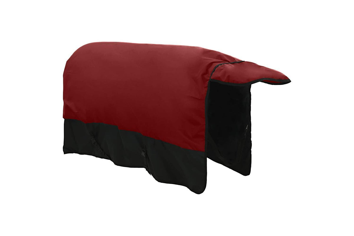 Vidaxl Horse Blanket Bordeaux And Black 105 Cm Polyester-5