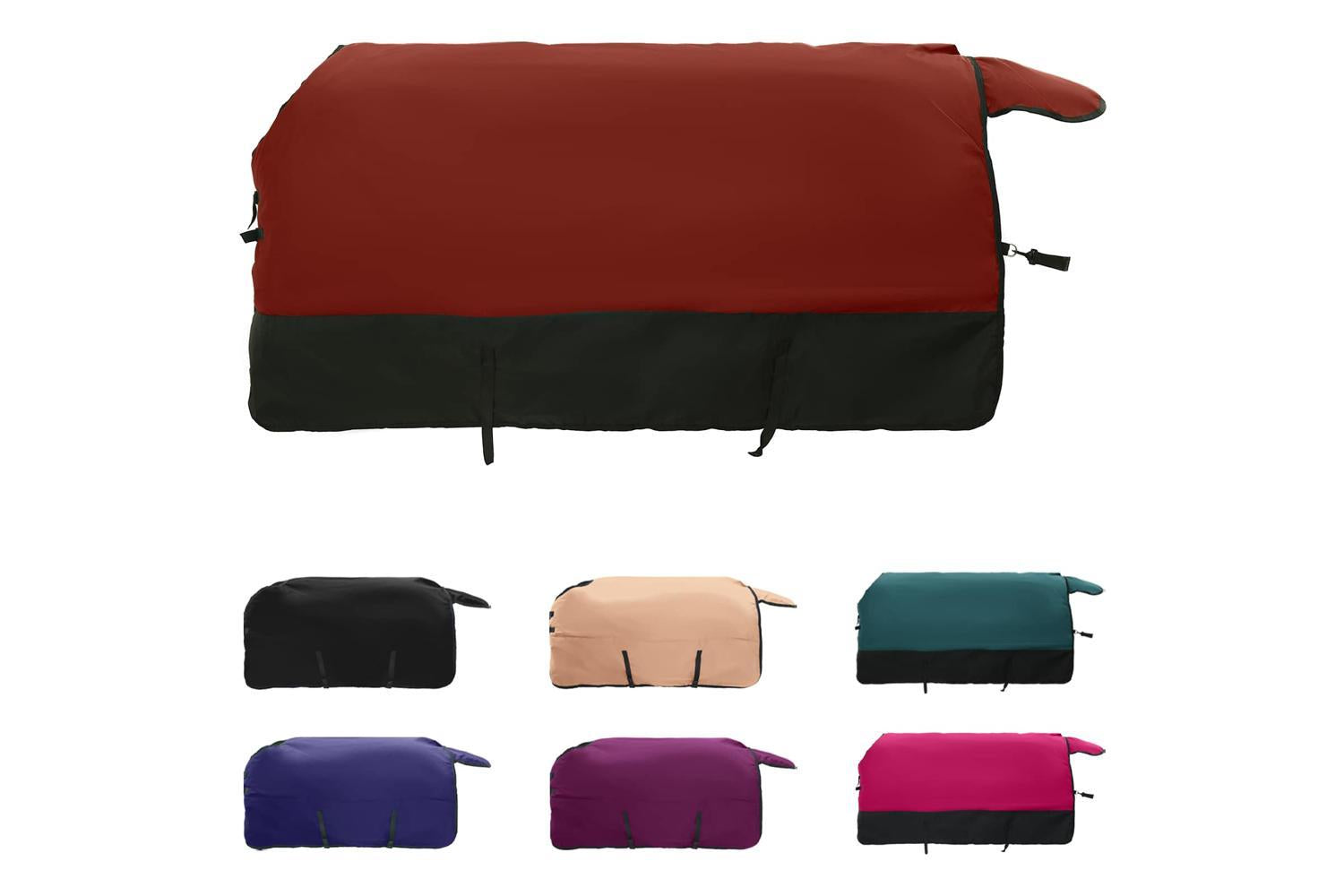 Vidaxl Horse Blanket Bordeaux And Black 135 Cm Polyester