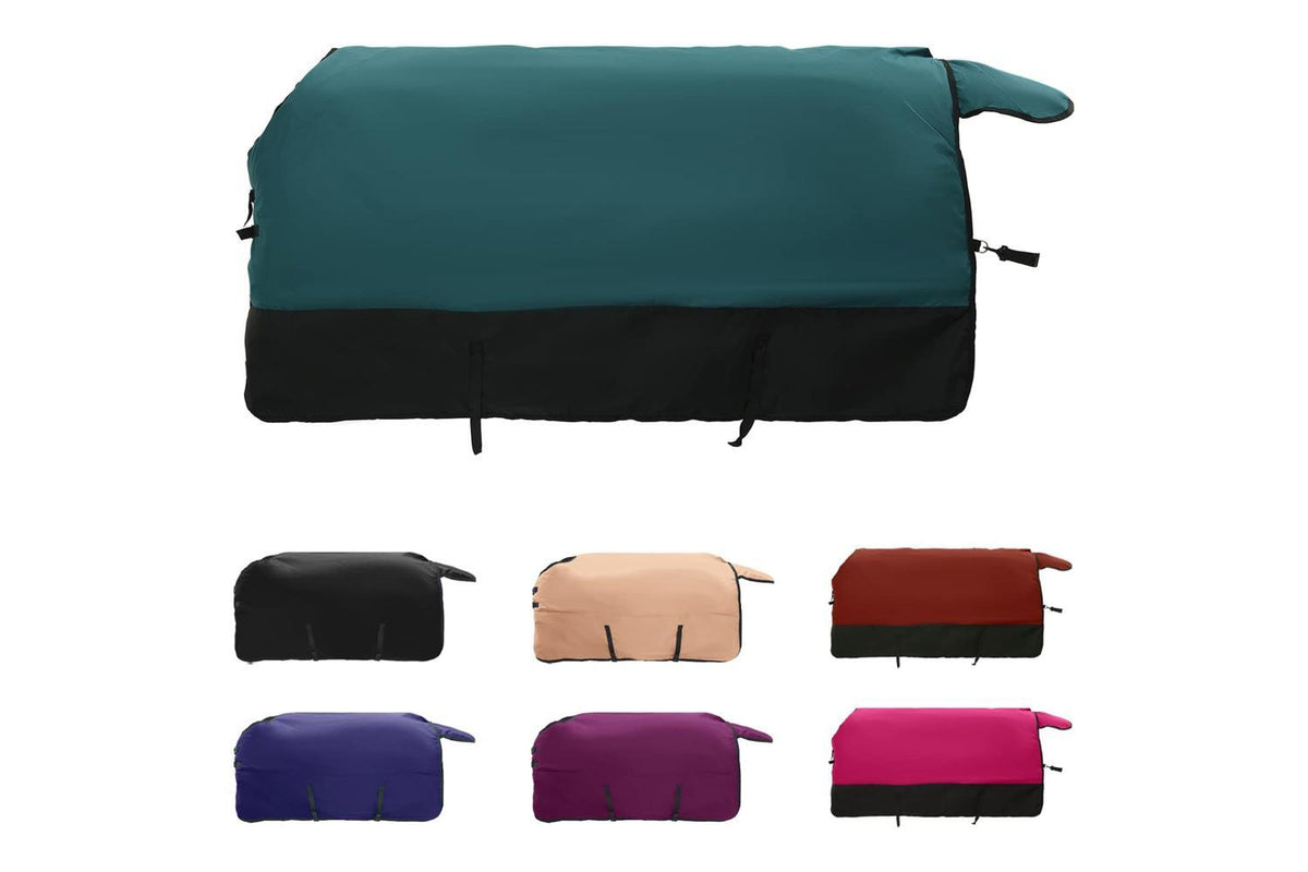 Vidaxl Horse Blanket Dark Green And Black 125 Cm Polyester-2