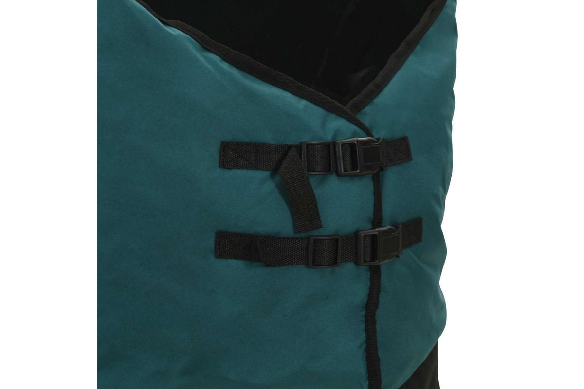 Vidaxl Horse Blanket Dark Green And Black 125 Cm Polyester-7