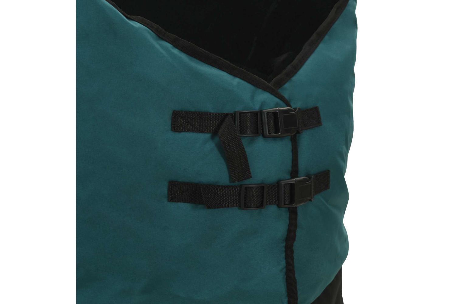 Vidaxl Horse Blanket Dark Green And Black 135 Cm Polyester-7
