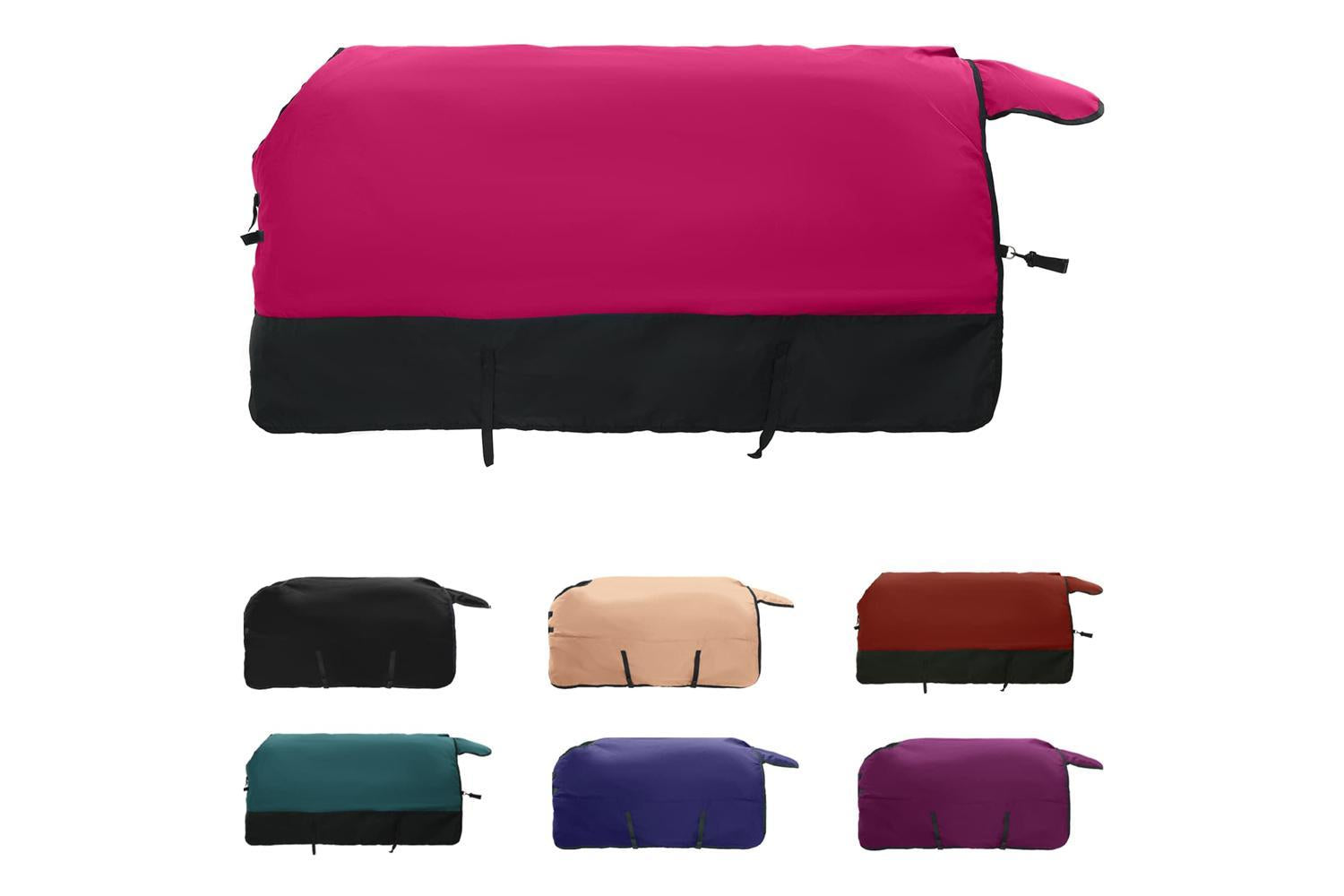 Vidaxl Horse Blanket Pink And Black 105 Cm Polyester