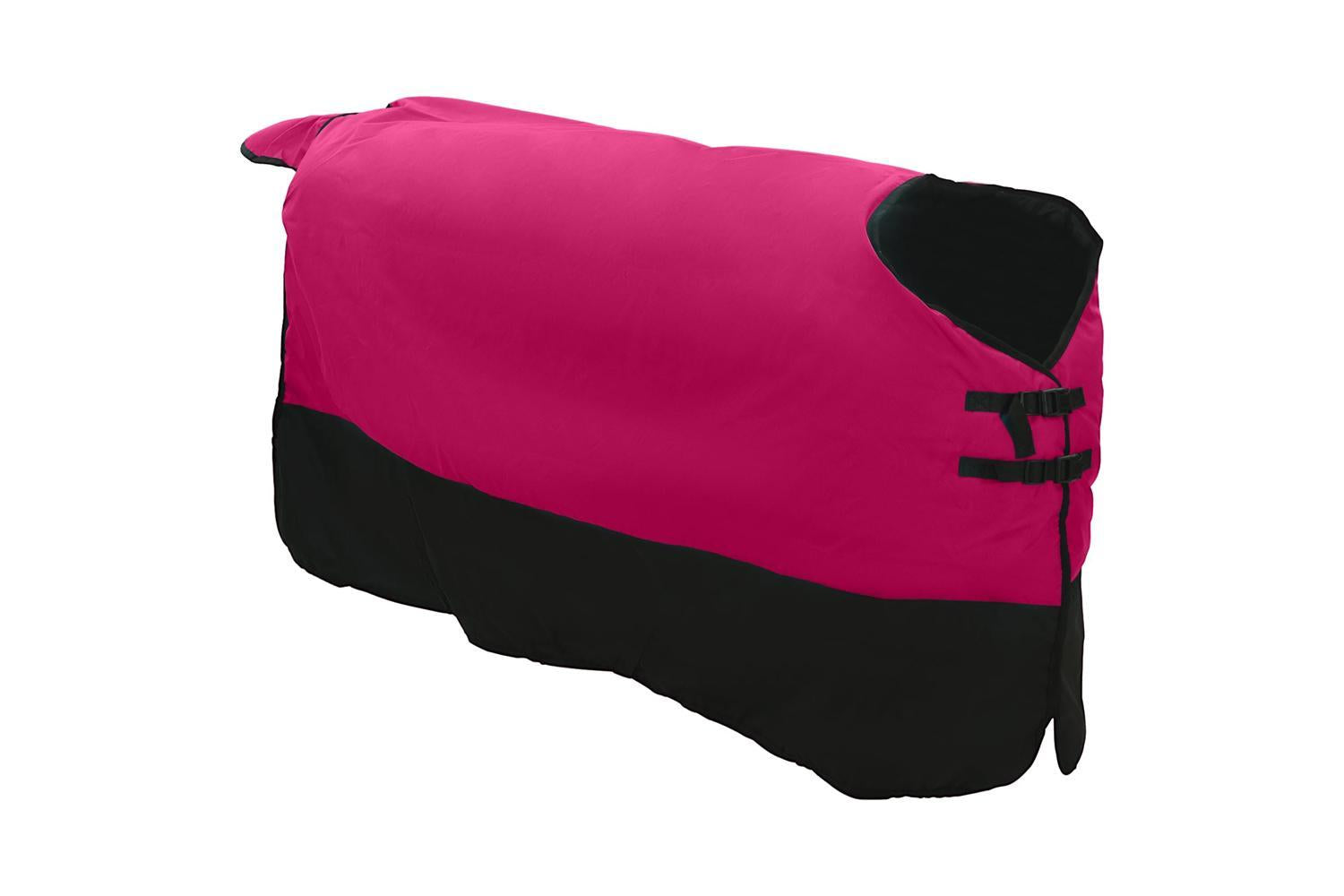 Vidaxl Horse Blanket Pink And Black 145 Cm Polyester-3