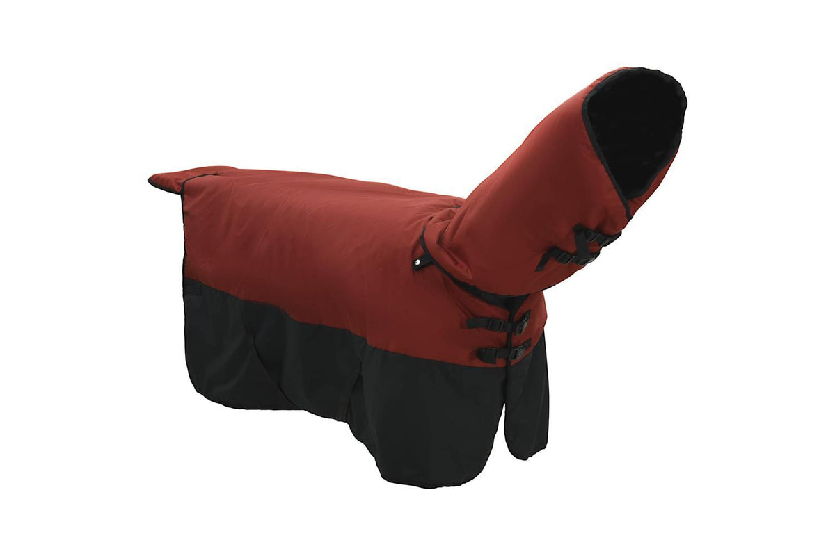 Vidaxl Horse Blanket Bordeaux And Black 95 Cm Polyester-3