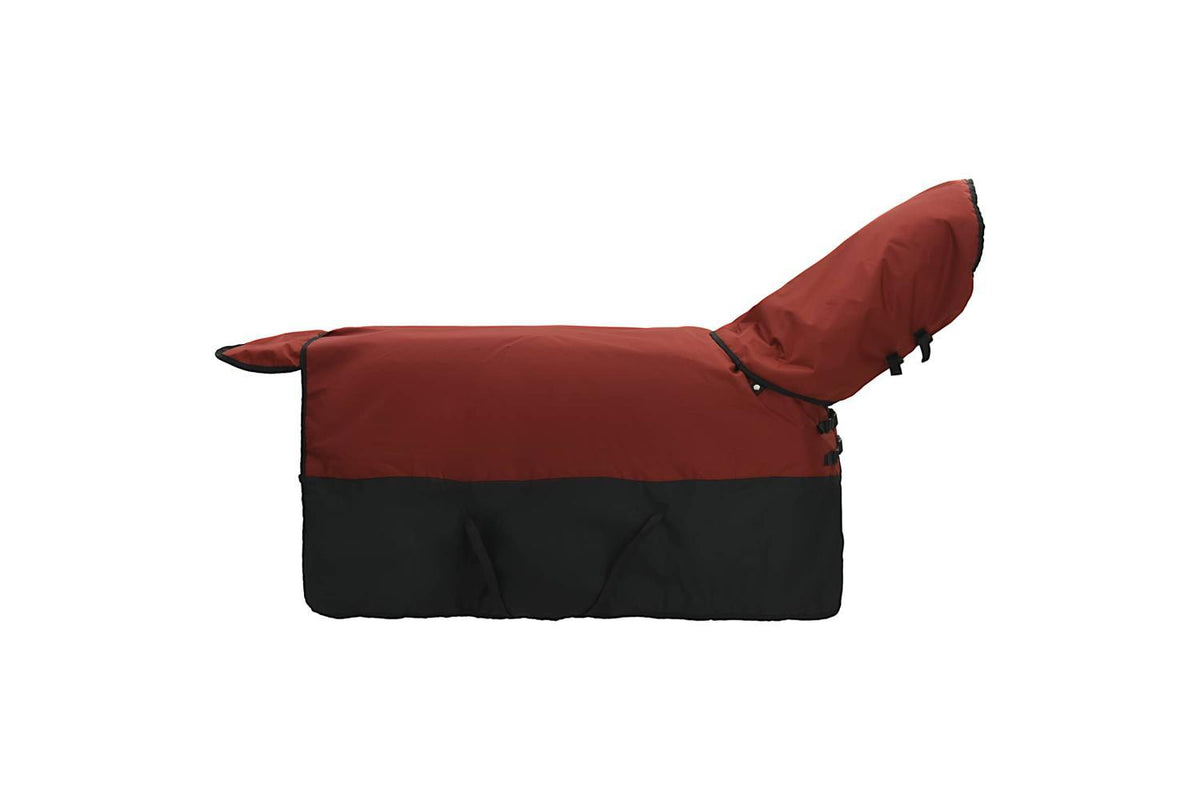 Vidaxl Horse Blanket Bordeaux And Black 145 Cm Polyester-4