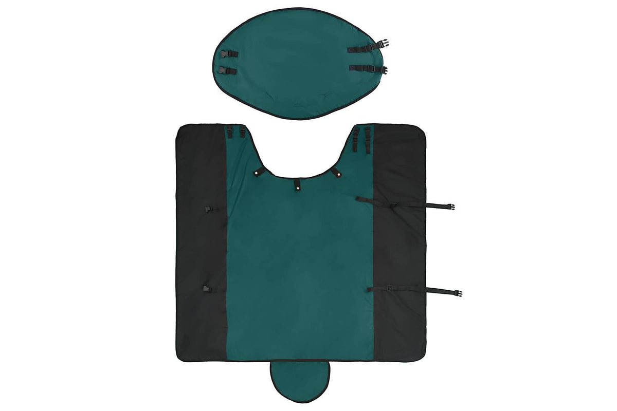 Vidaxl Horse Blanket Dark Green And Black 95 Cm Polyester-6