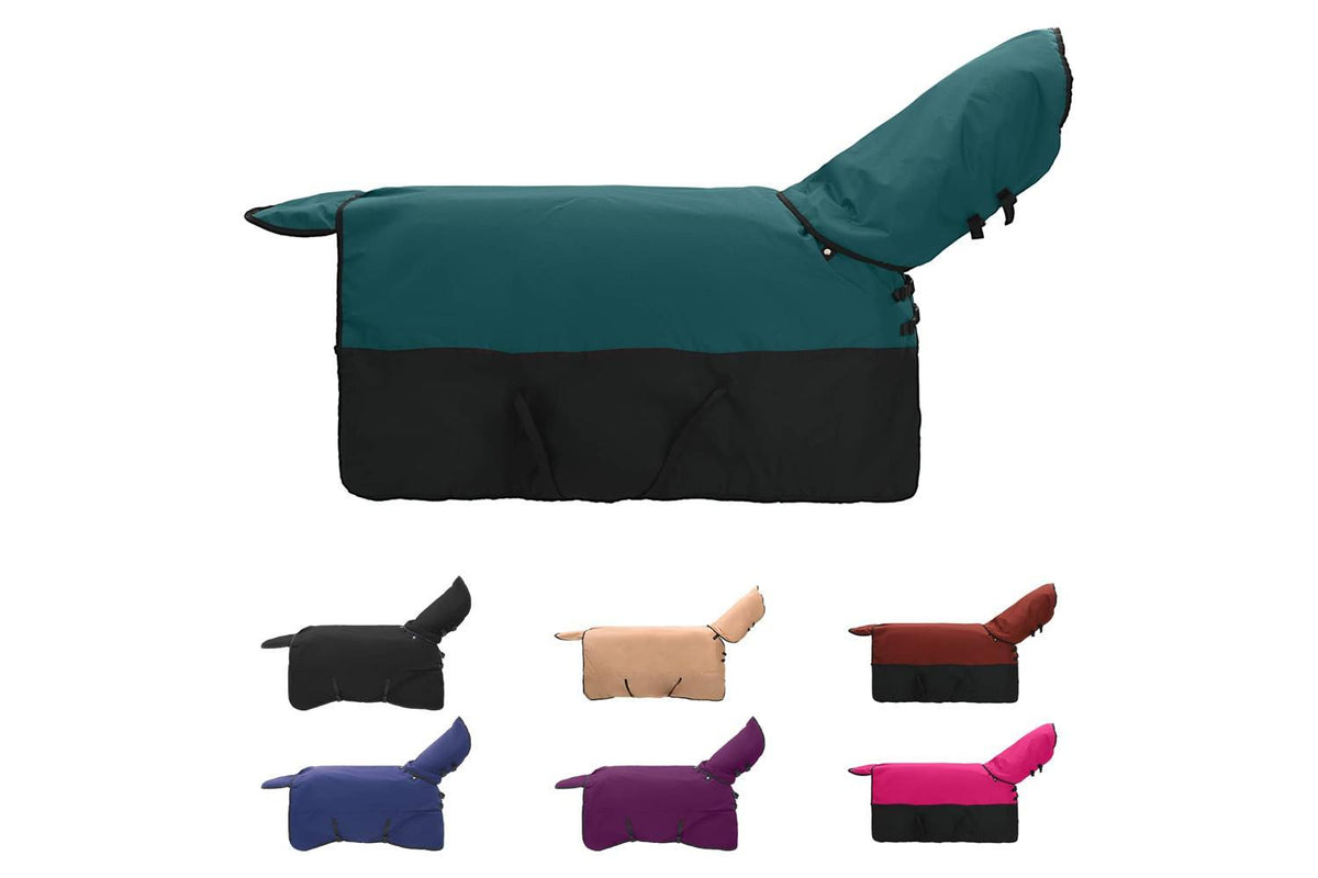 Vidaxl Horse Blanket Dark Green And Black 125 Cm Polyester-2