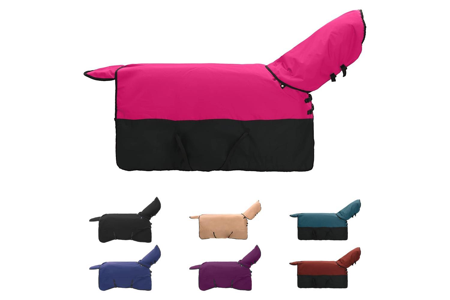 Vidaxl Horse Blanket Pink And Black 85 Cm Polyester-2