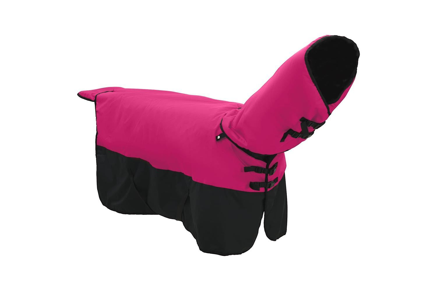 Vidaxl Horse Blanket Pink And Black 115 Cm Polyester-3