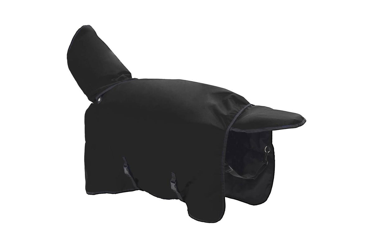 Vidaxl Horse Blanket Full Black 145 Cm Polyester-5